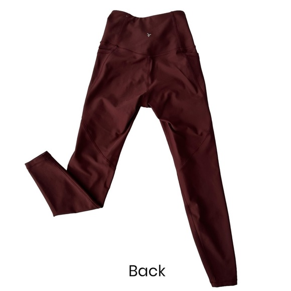 OLD NAVY WOMENS  MAROON HIGH-WAISTED POWERSOFT LEGGINGS SIZE XS - Picture 6 of 11